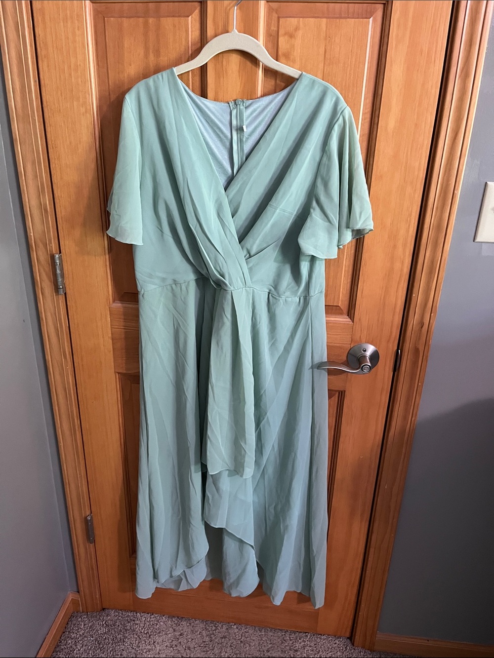 Women’s Sage Green Maxi Wrap Dress